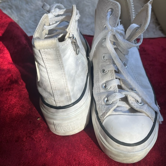 Converse White Platform High-Tops - Picture 4 of 8